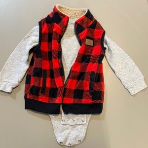 24 Month long sleeve onesie and vest